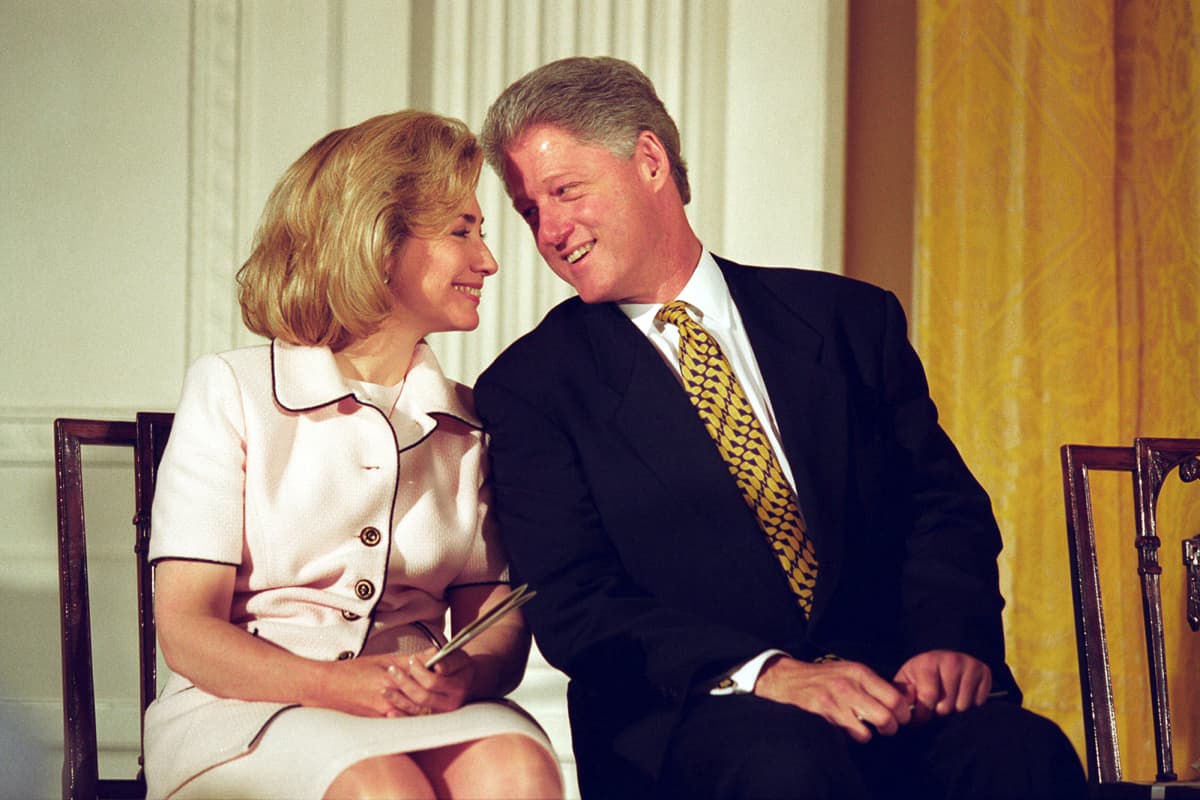 Hillary ja Bill Clinton vuonna 1996