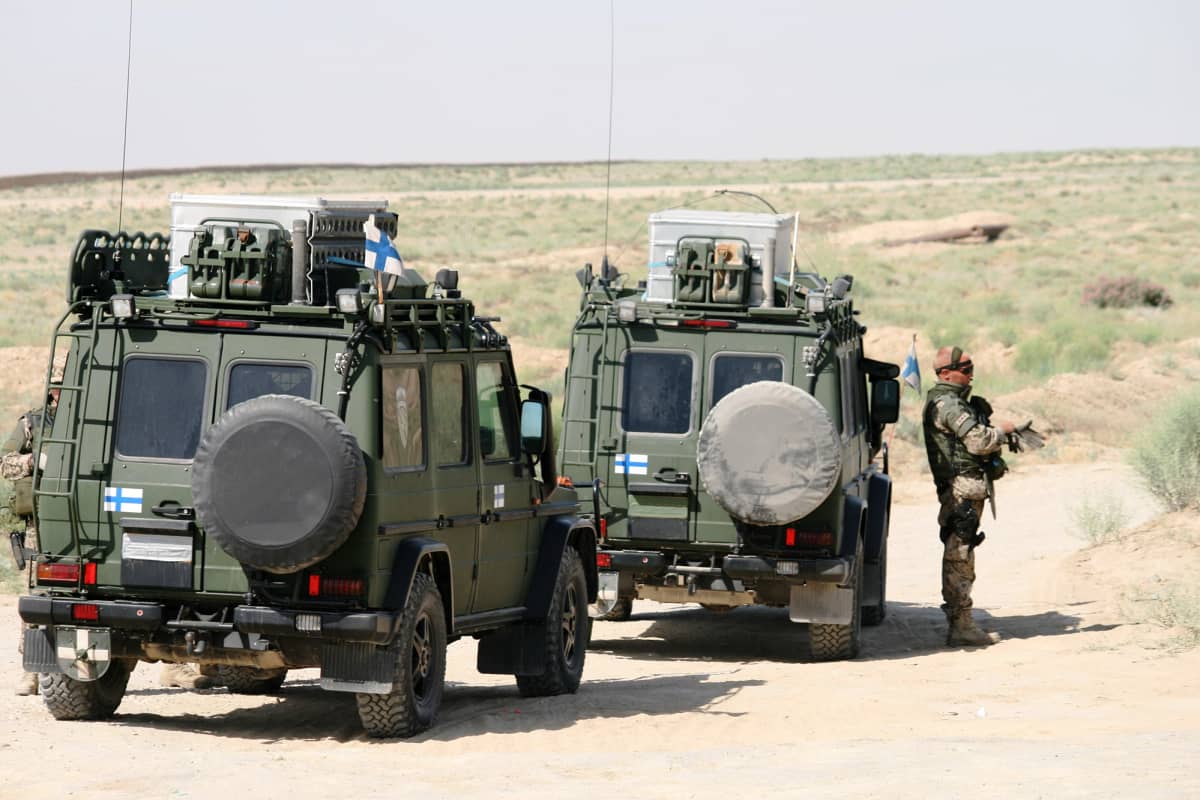 Suomalaisia rauhanturvajoukkoja Afganistanissa.
