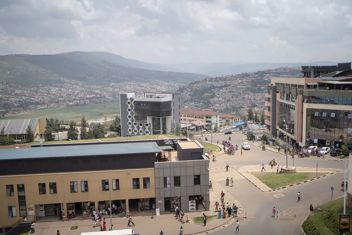 Kaupunkikuvaa Ruandasta.