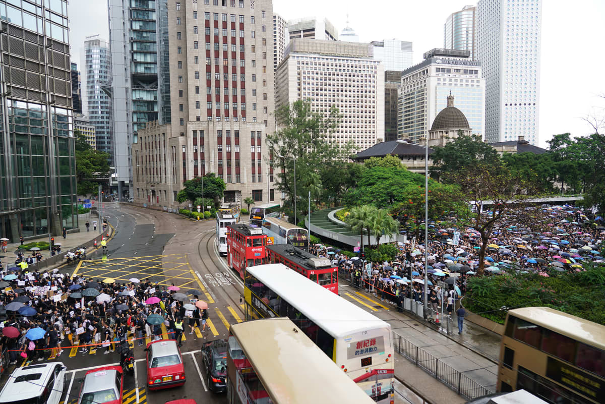 Katunakymä Hongkongista