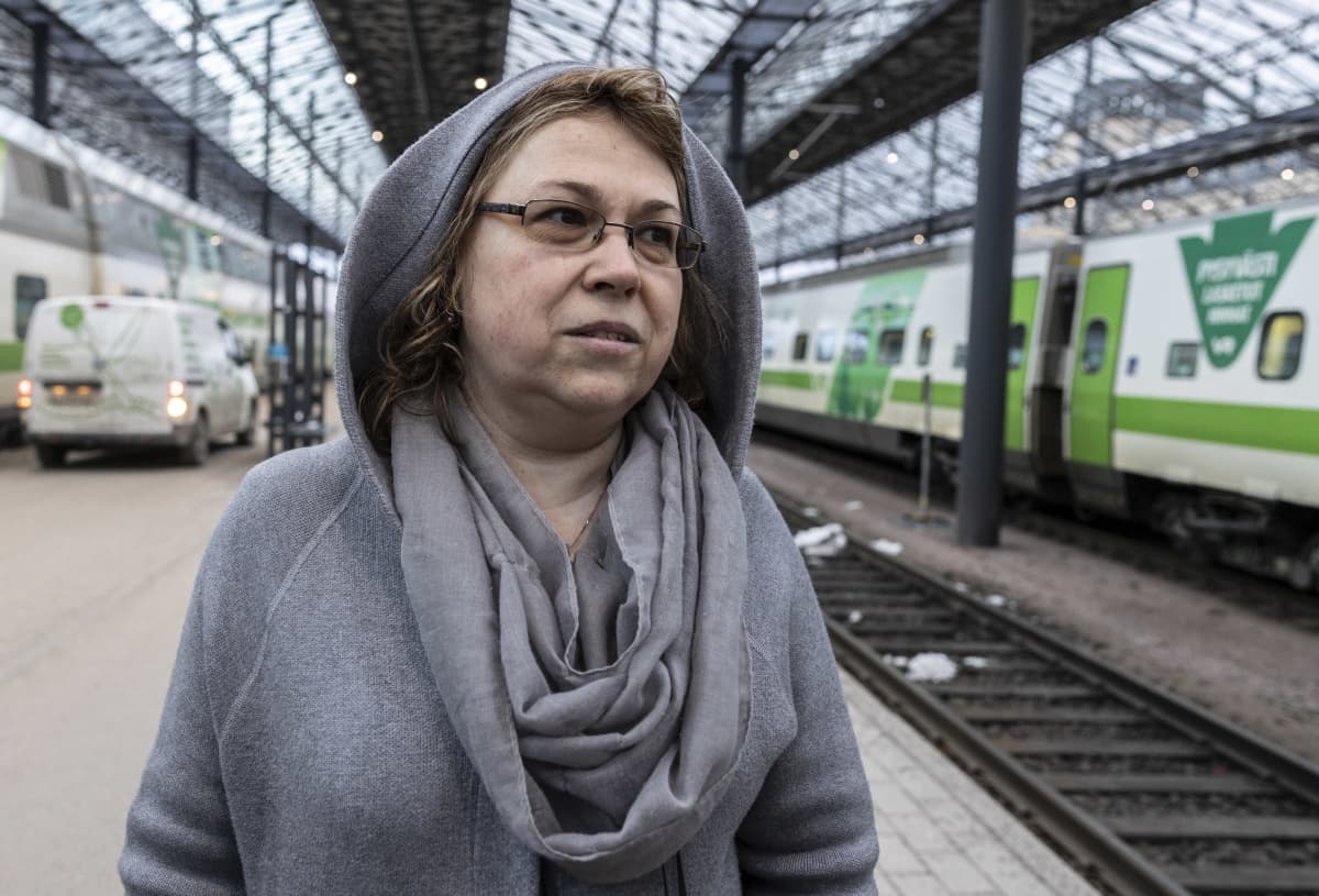 Natalya tuli viimeisellä allegrojunalla Helsinkiin. 