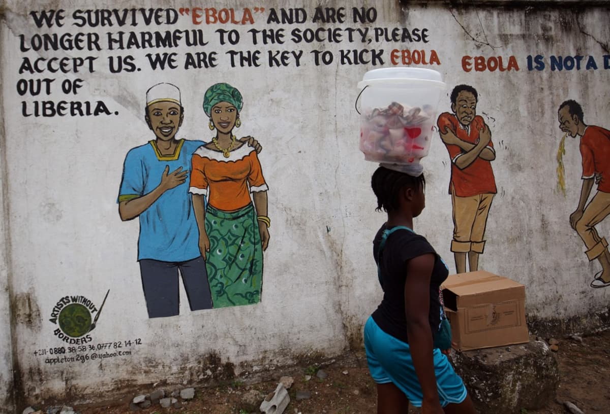 Seinämaalaus Monroviassa 3. syyskuuta 2015.
