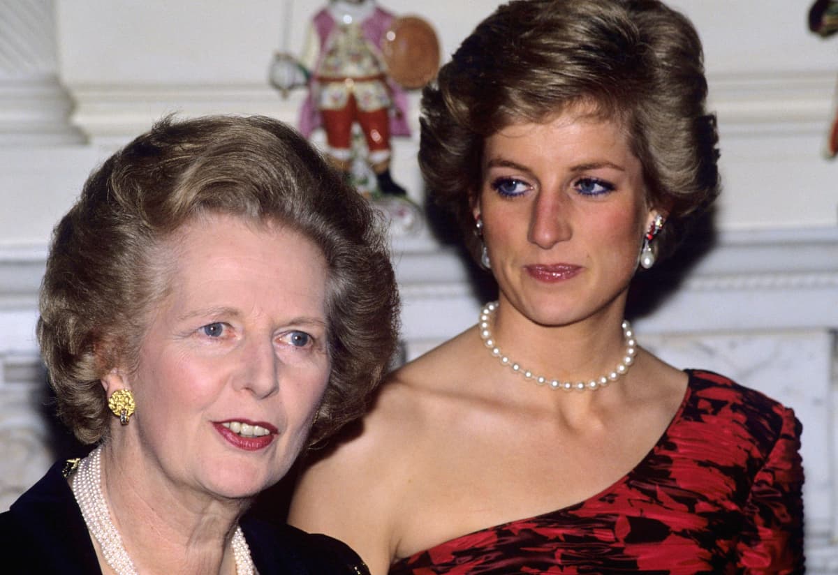 Margaret Thatcher ja prinsessa Diana.