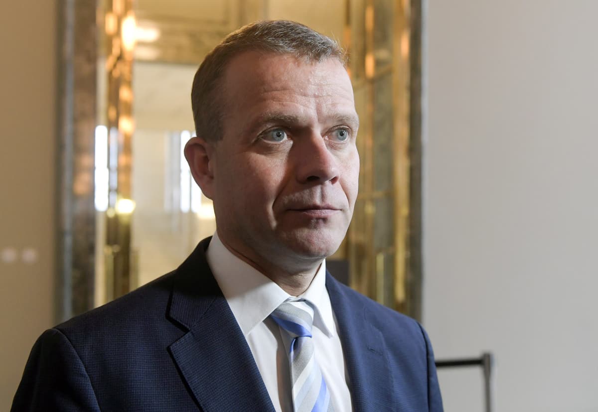 Kokoomuksen valtiovarainministeri Petteri Orpo eduskunnan täysistunnossa Helsingissä 17. lokakuuta