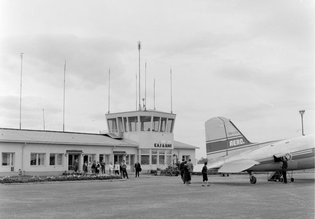 Kajaanin lentokenttä vuodelta 1960.