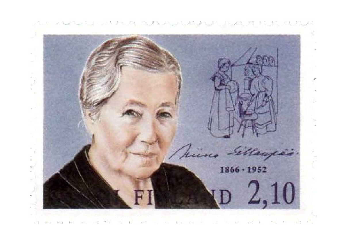 Miina Sillanpään muistoksi julkaistu postimerkki
