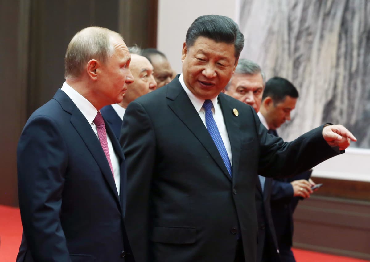 Kinas president Xi Jinping och Rysslands president Vladimir Putin. 