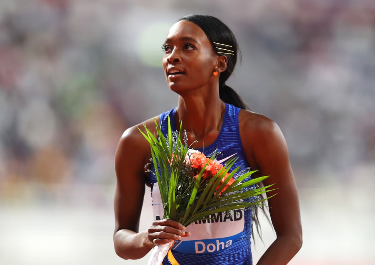 Rion olympiavoittaja Dalilah Muhammad rikkoi 400 metrin ...
