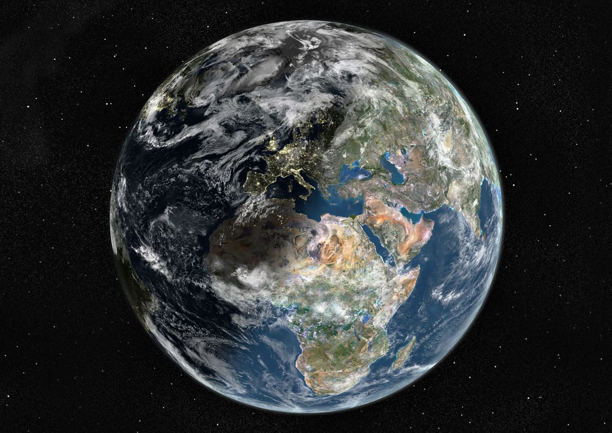 Landsat sateliitin kuva maapallosta.