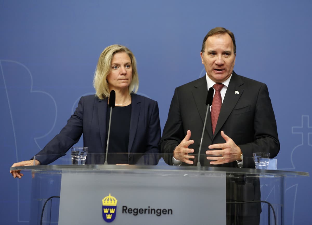 Statsminister Stefan Löfven och finansminister Magdalena Andersson.