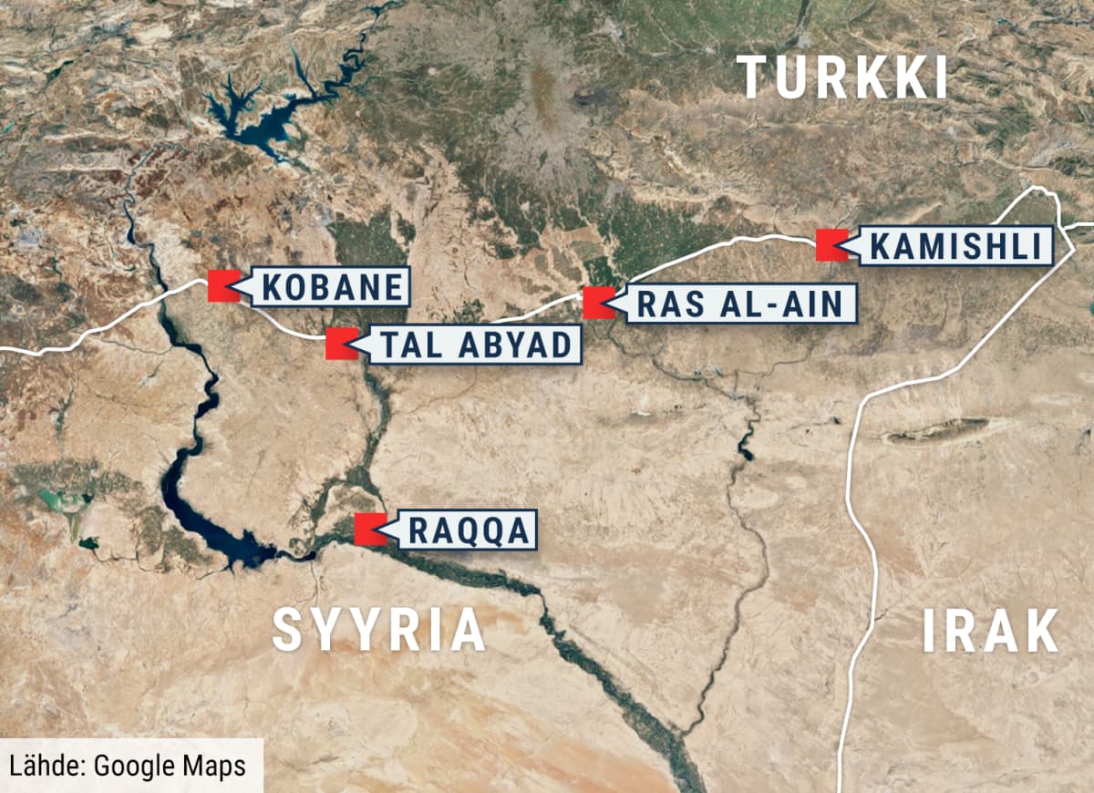 Rauha mureni Pohjois-Syyrian kurdialueella – kolme karttaa kertoo,  millaiselle alueelle Turkki hyökkäsi