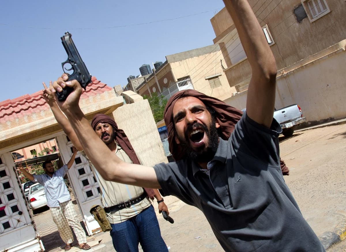 Kapinallisia Libyan Sabhassa syyskuussa 2011.