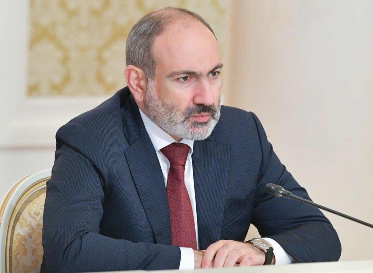 Nikol Pashinjan puhumassa Eurasian talous unionin kokouksessa 29. huhtikuuta.