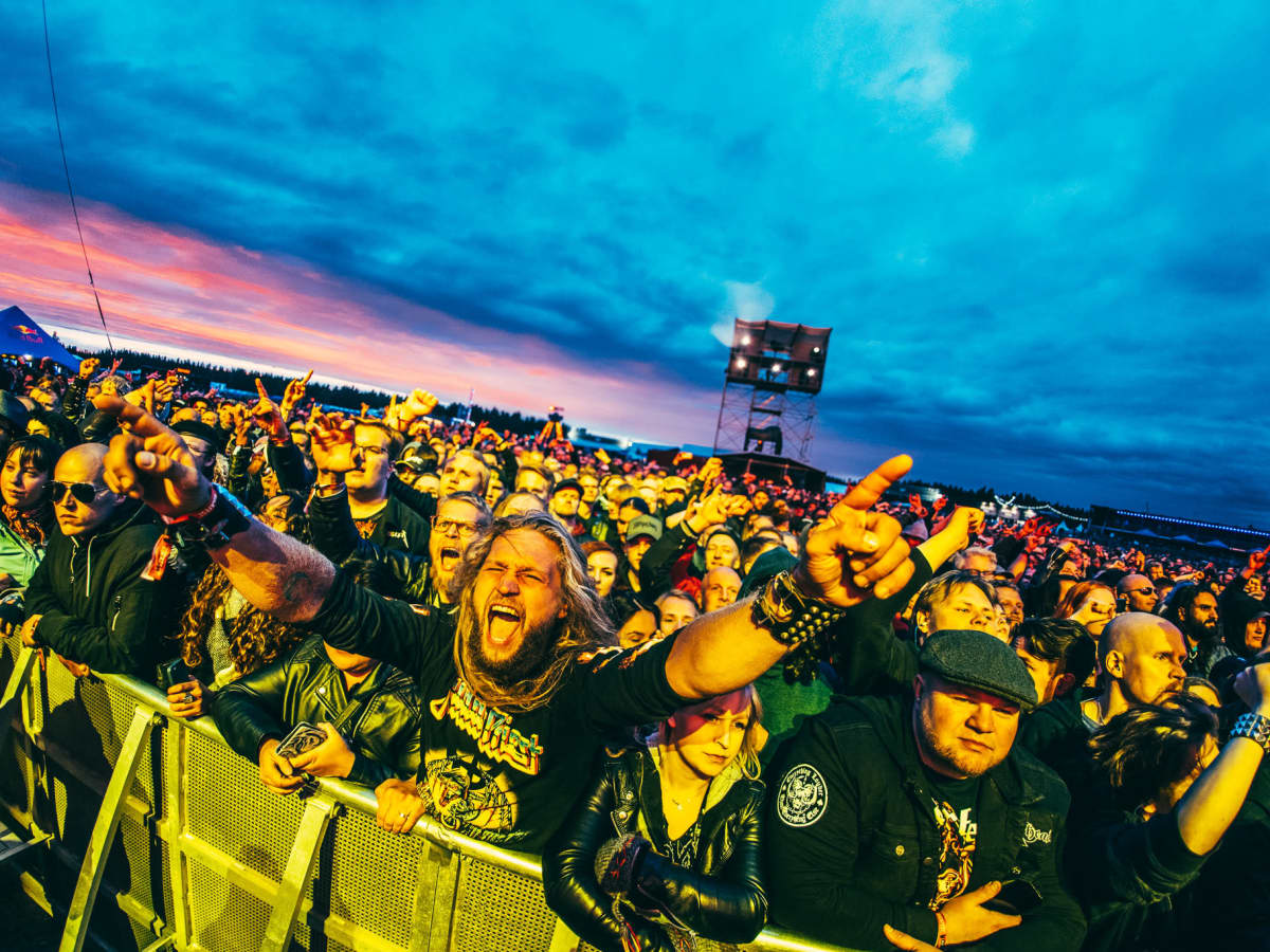 Publik på Judas Priests konsert i Hyvinge 7.6.2018.