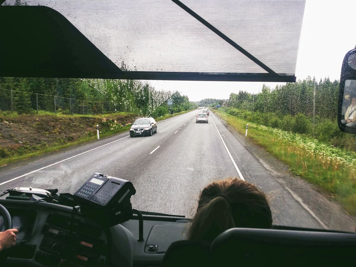  Liikennettä Mikkelin ja Heinolan välillä valtatiellä 5
