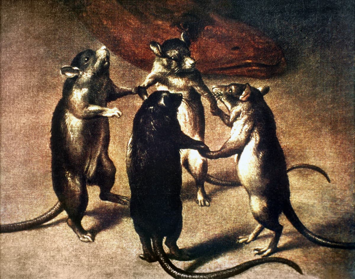 Rottien tanssi -maalaus