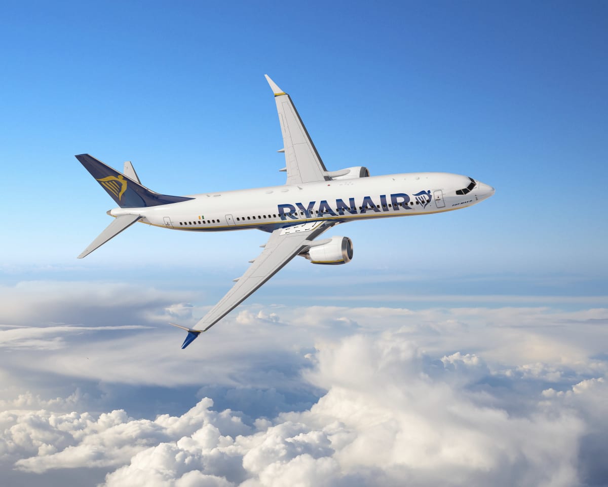 Boeingin havainnekuva Ryanairin Boeing 737 MAX-koneesta
