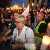 Puolan korkeimman oikeuden tuomari mielenosoituksessa