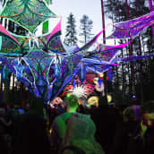Kosmos Festival, Ristiina, metsäfestivaali, psykedelia, dekoraatio