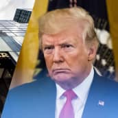 Trump Tower ja Donald trump kombo-kuvassa