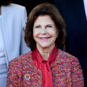 Ruotsin kuningatar Silvia työmatkallaan Saksan Leipzigissä syyskuussa 2018.