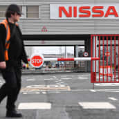 Nissanin autotehdas Englannissa helmikuussa 2019.