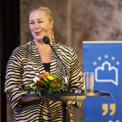  Komissaariehdokas Jutta Urpilainen oli eduskunnan suuren valiokunnan kuultavana Turun Eurooppa-foorumilla.