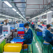 Kiinalaista elektroniikkateollisuutta.