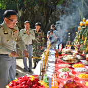 Tham Luangin luolan alue avattiin uudelleen vierailijoille juhlallisin menoin perjantaina 1. marraskuuta 2019.