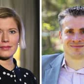 Swedpankin pääekonomisti Heidi Schauman ja Nordean pääanalyytikko Jan von Gerich