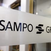 Sampo Groupin tunnus yhtiön pääkonttorin ovessa Helsingissä keskiviikkona 7. marraskuussa 2018.