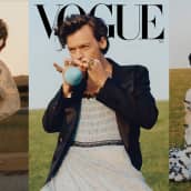Harry Styles mekossa Voguen kannessa.