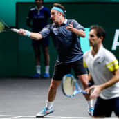  Henri Kontinen ja Edouard Roger-Vasselin Rotterdamin ATP500-turnauksessa 6. maaliskuuta.