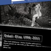 Kollaasi Enkeli-Elisan facebook-sivusta ja www-sivustolta www.jossainkaukana.net/elisa.