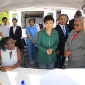 Etelä-Korean presidentti Park Geun-hye vierailulla Nairobissa, Keniassa 31. toukokuuta.