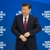 Kiinan presidentti Xi Jinping talousfoorumissa Sveitsin Davosissa.