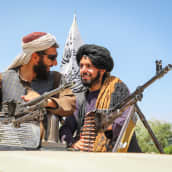 Taliban-taistelijoita Kabulissa 16. elokuuta.