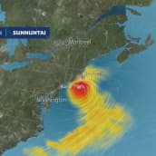 Henri-myrsky rantautuu Yhdysvaltoihin