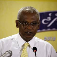 Opposition presidenttiehdokas Ibrahim Mohamed Solih