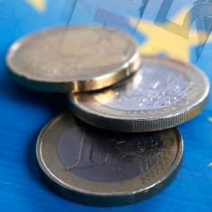 Euro raha kolikko.