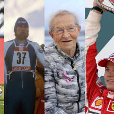 Kuvakollaasissa Urho Rantanen, Juha Mieto, Siiri Rantanen, Kimi Räikkönen ja Marko Anttila.