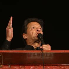 Pakistanin syrjäytetty pääministeri Imran Khan 