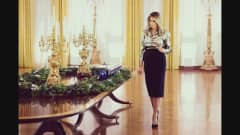 Melania Trump esitteli Valkoisen talon joulukoristeita