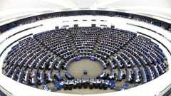 Euroopan parlamentti istunnossaan Strasbourgissa, Ranskassa.