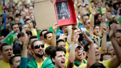 Jair Bolsonaron kannattajia São Paulossa, Brasiliassa 21. lokakuuta.