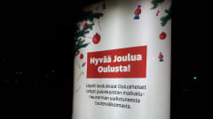 Oulun kaupungin matkailupalveluiden ulkomainos.