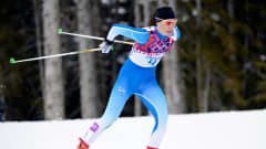 Mona-Liisa Nousiainen Sotshin olympialaisissa. 