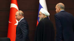 Vladimir Putin, Hassan Ruhani ja Recep Tayyip Erdogan.