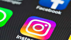 Instagramin logo älykännykän näytöllä.