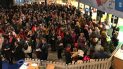 Tampereen Kädentaitomessut teki marraskuussa 2019 uuden kävijäennätyksen, yli 55 000. Kuvassa messuyleisöä.